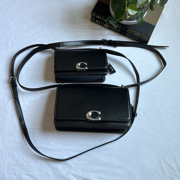 Coach Black Crossbody Bags with Silver Detail - Picture 3 of 15